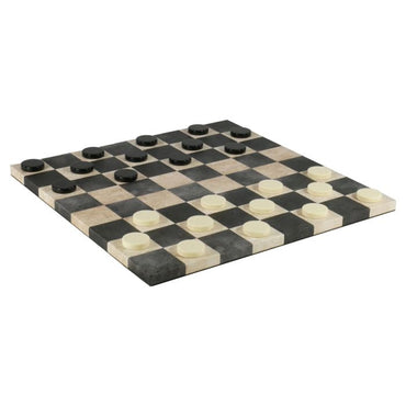 Leatherette Chess Board Black and Cream