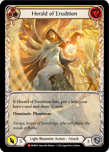 Herald of Erudition [MON004-EA] (Monarch)  1st Edition Rainbow Foil