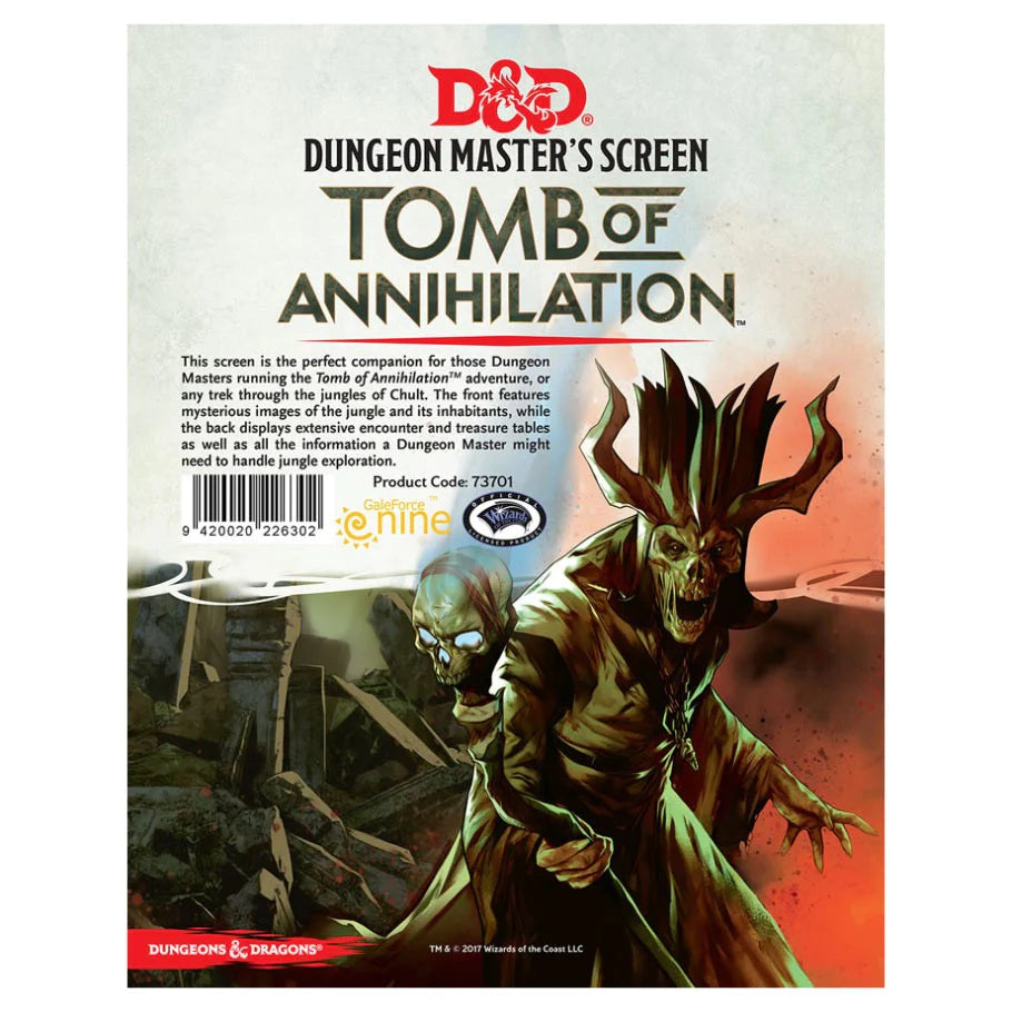 Dungeons & Dragons RPG: Dungeon Masters Screen (Tomb of Annihilation)